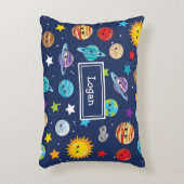 Zonnesysteempatroon voor kinderen accent kussen (Voorkant(Verticaal))