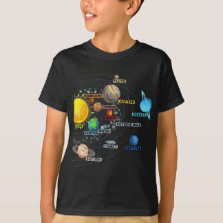 Zonnesysteemplaneten - astronomieruimtewetenschap t-shirt