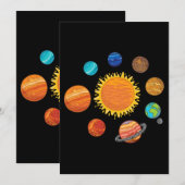 Zonnesysteemplaneten astronomische ruimtevaartmeis kaart (Voorkant / Achterkant)