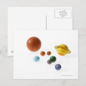 Zonnesysteemplaneten op witte achtergrond briefkaart (Voorkant / Achterkant)