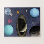 Zonnesysteemplaneten puzzel (Horizontaal)