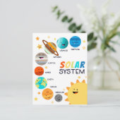 Zonnesysteemplaneten Ruimteonderwijs Briefkaart (Staand voorkant)