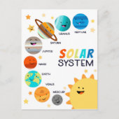 Zonnesysteemplaneten Ruimteonderwijs Briefkaart (Voorkant)