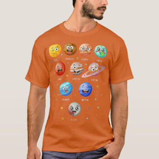 Zonnesysteemplaneten Sun Space Funny Science Teach T-shirt