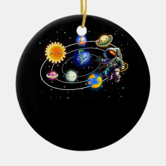 Zonnesysteemplaneten Wetenschap Ruimtevaartastrona Keramisch Ornament (Voorkant)
