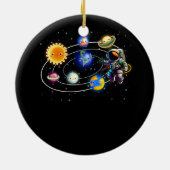 Zonnesysteemplaneten Wetenschap Ruimtevaartastrona Keramisch Ornament (Achterkant)