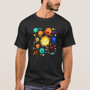 Zonnesysteemplaneten Wetenschap Ruimtevaarten Meis T-shirt