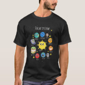 Zonnesysteemplaneten Wetenschap Ruimtevaarten Meis T-shirt (Voorkant)