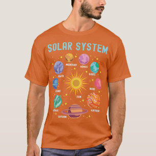 Zonnesysteemplaneten Wetenschap Ruimtevaarten Meis T-shirt