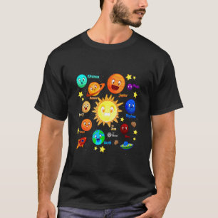 Zonnesysteemplaneten Wetenschap Ruimtevaarten Meis T-shirt