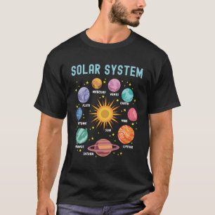 Zonnesysteemplantages Wetenschapsruimte T-shirt