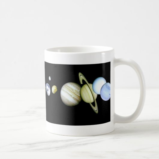 Zonnesysteemruimte - Astronomie Science gift Koffiemok (Rechts)