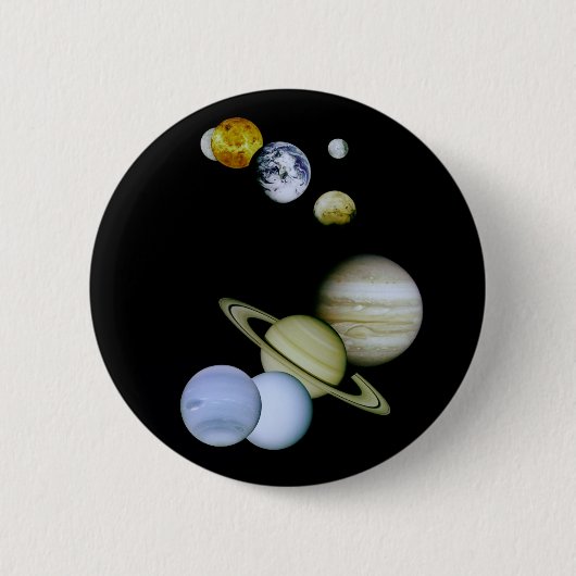 Zonnesysteemruimte - Astronomie Science gift Ronde Button 5,7 Cm (Voorkant)