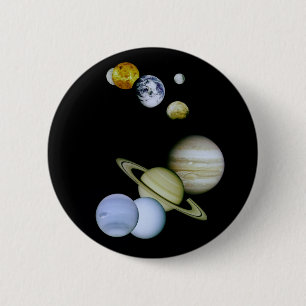 Zonnesysteemruimte - Astronomie Science gift Ronde Button 5,7 Cm