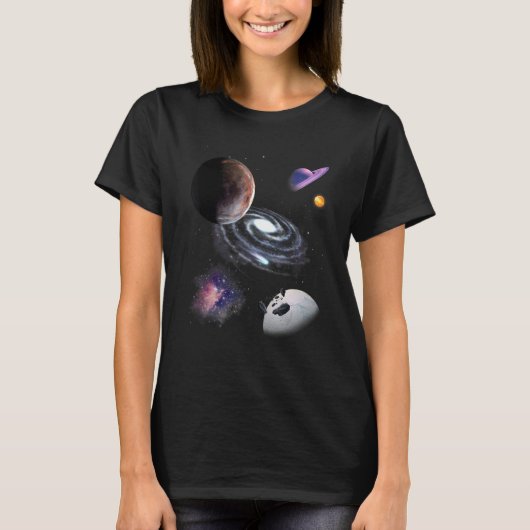 Zonnesysteemruimte Sterrenoostervlak T-shirt (Voorkant)