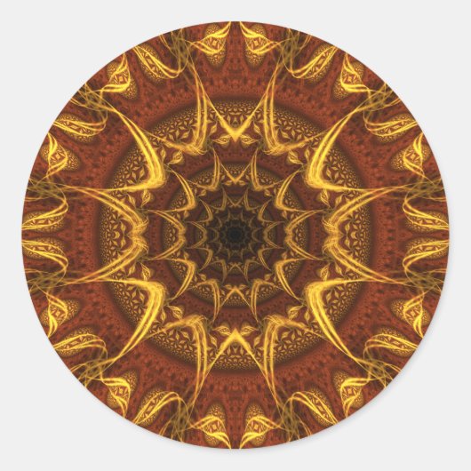 Zonnetapijt Ronde Sticker (Voorkant)