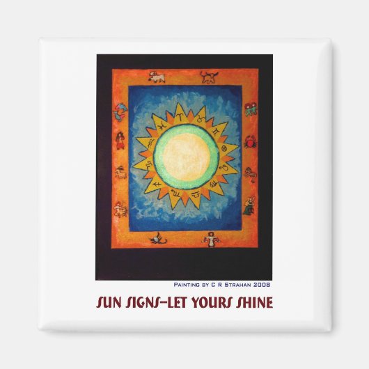 Zonnetekens - Laat je ogen schijnen Magneet (Voorkant)