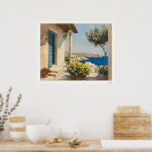 Zonneterras aan de Zee Poster (Keuken)