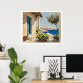 Zonneterras aan de Zee Poster (Thuiskantoor)