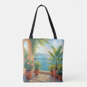 Zonneterras aan zee tote bag (Achterkant)