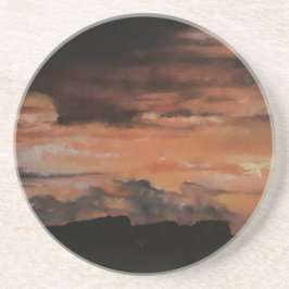 Zonnetijd 4 zandsteen onderzetter