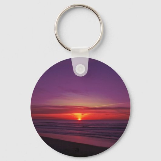 Zonnetijd aan de kust van Oregon Sleutelhanger (Voorkant)