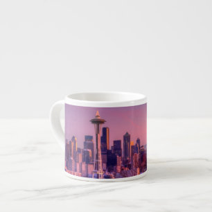 Zonnetijd achter Seattle skyline van Kerry Park. Espresso Kop