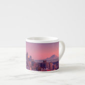 Zonnetijd achter Seattle skyline van Kerry Park. Espresso Kop (Voorkant rechts)