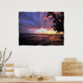 Zonnetijd bij de Beach.. Poster en Print. (Keuken)