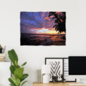 Zonnetijd bij de Beach.. Poster en Print. (Thuiskantoor)