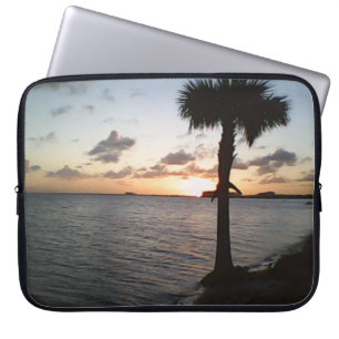 Zonnetijd bij de strand laptop sleeve