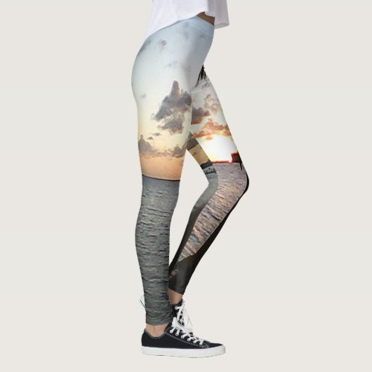 Zonnetijd bij de strand leggings (Rechts)