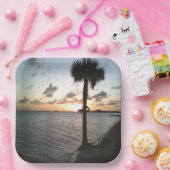 Zonnetijd bij de strand papieren bordje (Feest)