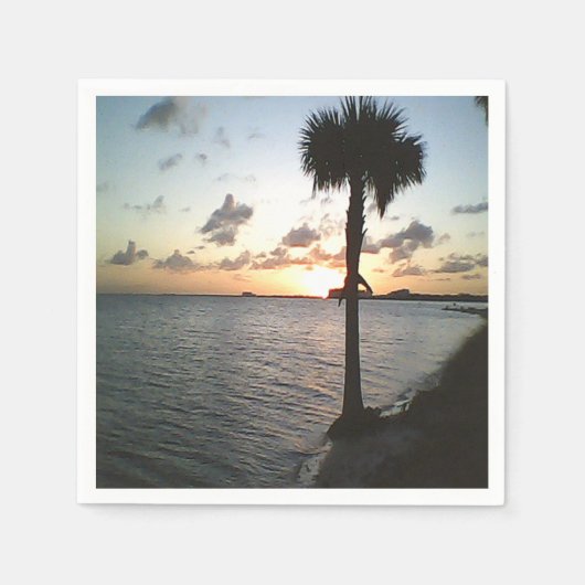 Zonnetijd bij de strand servet (Voorkant)