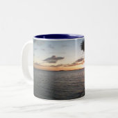 Zonnetijd bij de strand tweekleurige koffiemok (Voorkant links)