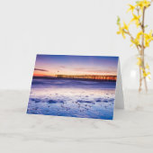 Zonnetijd boven Ventura Pier en Beach Kaart (Gele Bloem)