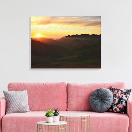 Zonnetijd centrale kust canvas afdruk (Insitu (Woonkamer))