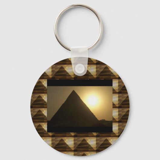 Zonnetijd door PYRAMIDS van Egypte: architectuur Sleutelhanger (Voorkant)