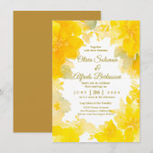 Zonnetijd en bloei: geel Waterverf Kaart (Voorkant / Achterkant)