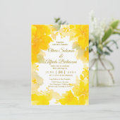 Zonnetijd en bloei: geel Waterverf Kaart (Staand voorkant)