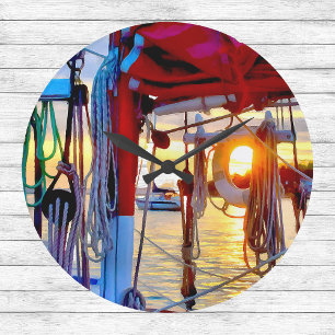 Zonnetijd en zeilen op de Lopez Island Clock Grote Klok