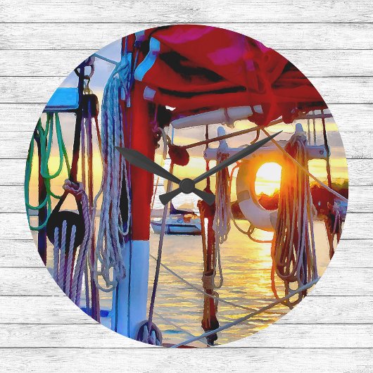 Zonnetijd en zeilen op de Lopez Island Clock Grote Klok