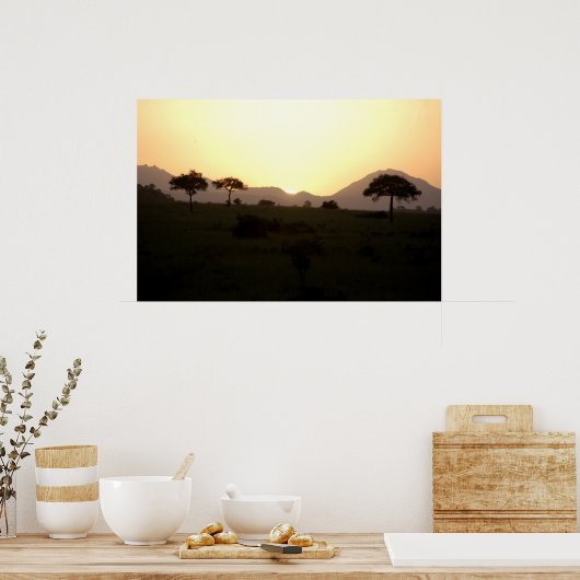 Zonnetijd in Afrika Poster (Keuken)