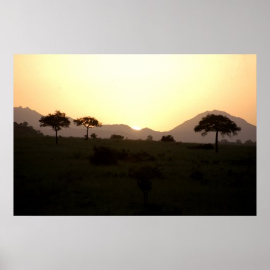 Zonnetijd in Afrika Poster (Voorkant)