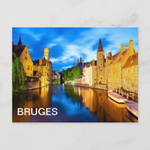 Zonnetijd in Brugge. België Briefkaart