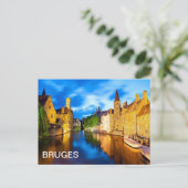 Zonnetijd in Brugge. België Briefkaart (Staand voorkant)