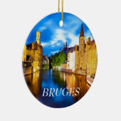 Zonnetijd in Brugge. België Keramisch Ornament (Rechts)