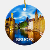 Zonnetijd in Brugge. België Keramisch Ornament (Voorkant)