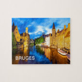 Zonnetijd in Brugge. België Legpuzzel (Horizontaal)