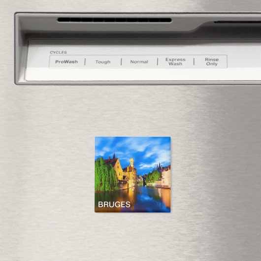 Zonnetijd in Brugge. België Magneet (Insitu (Vaatwasser))